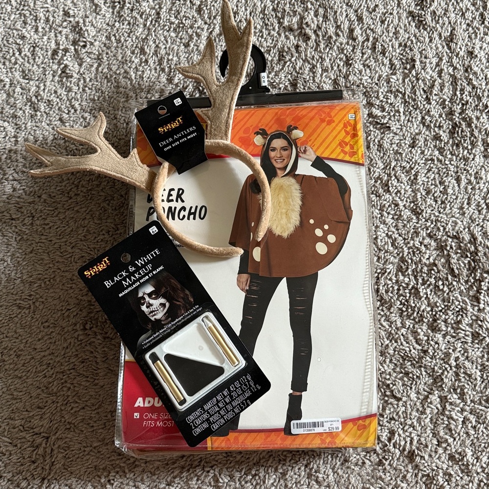 NIB- Adult Deer Halloween Costume Set